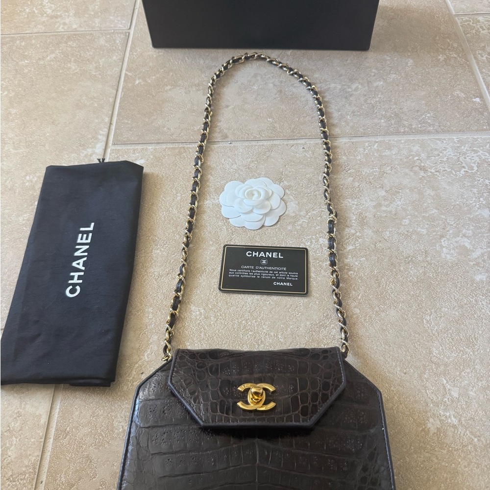Chanel crocodile brown stunning bag - Picture 11 of 14
